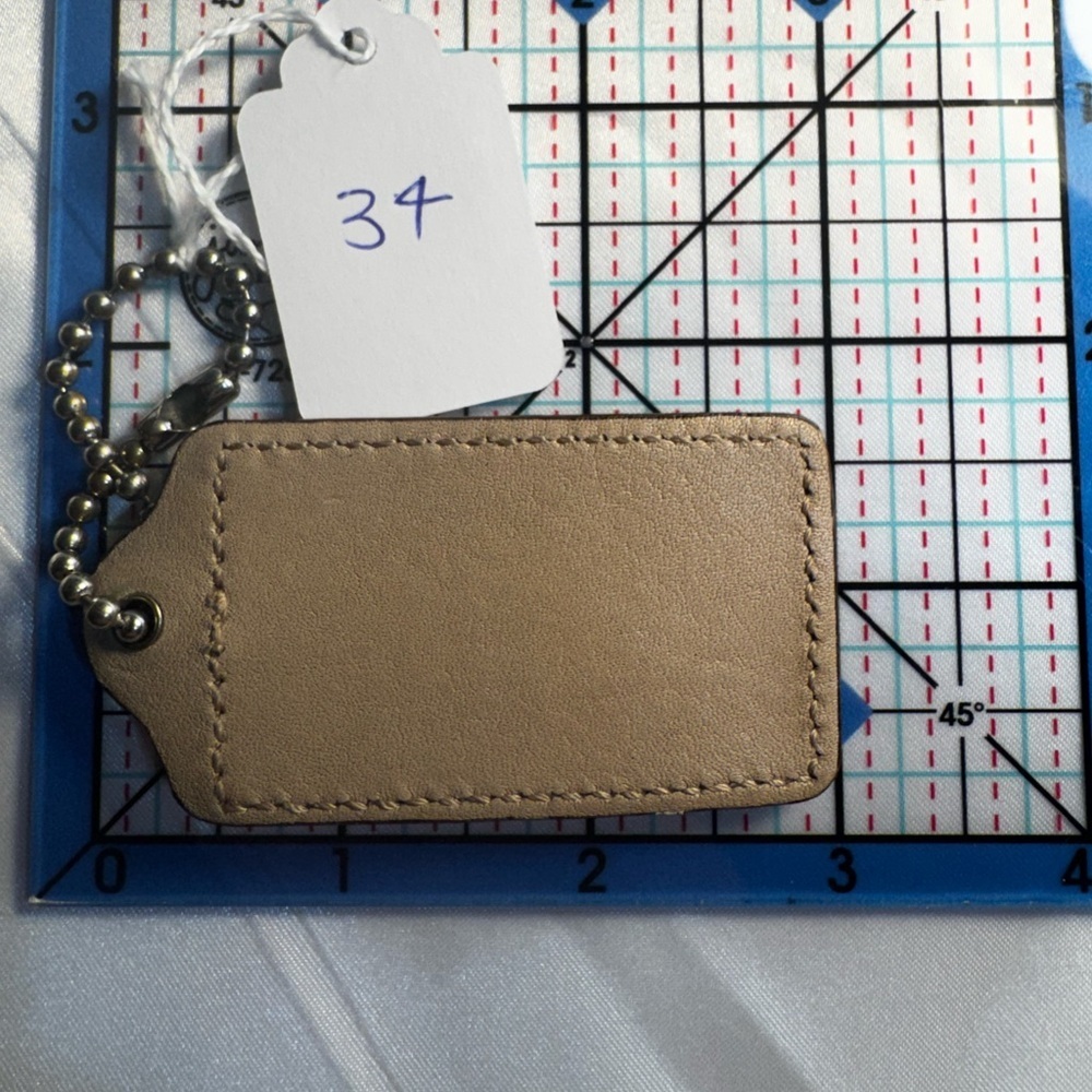 Coach Beige Leather Key Holder - Picture 2 of 2